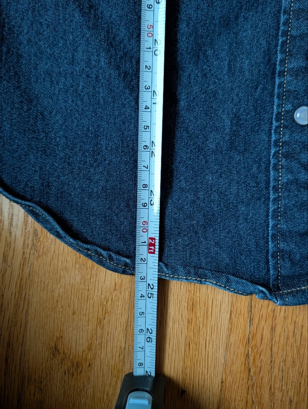 Levi's Dark Blue Denim Button-Up Western Shirt - Picture 7 of 8
